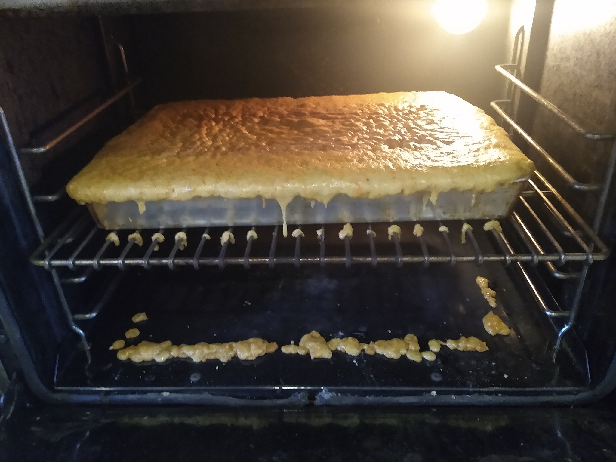 carrot cake in oven.jpg